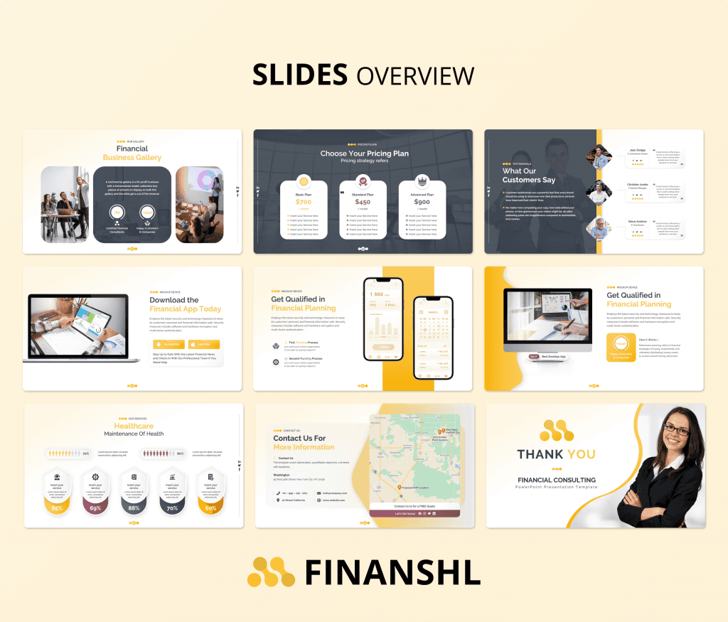 Finanshl - financial Consulting Proposal PowerPoint Presentation Template