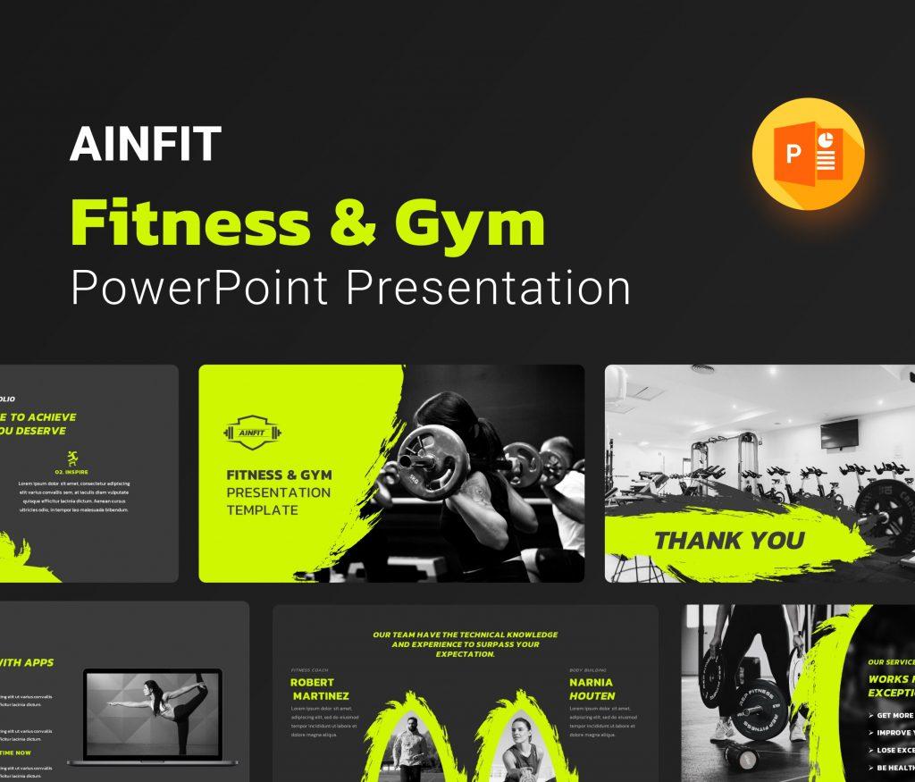 AINFIT Fitness &amp; Gym Presentation Template