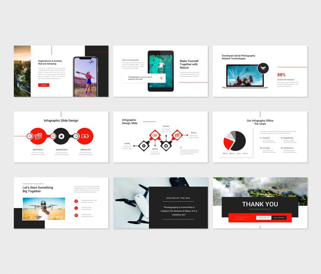 Xevana - Drone &amp; Aerial Photography PowerPoint Template