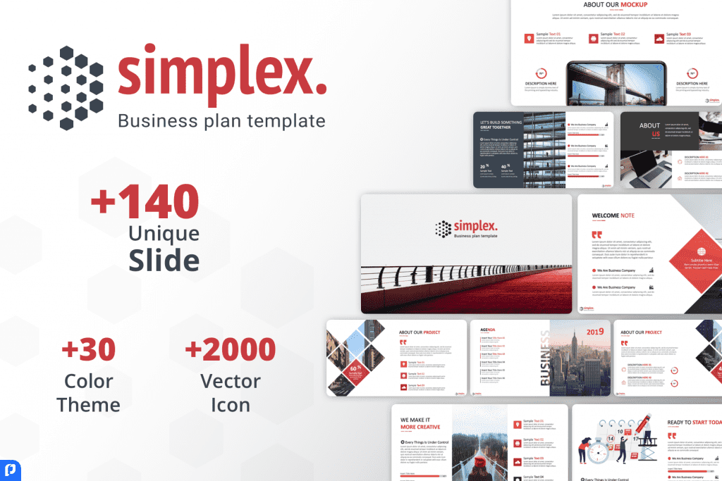 Simplex Business Plan PowerPoint Template