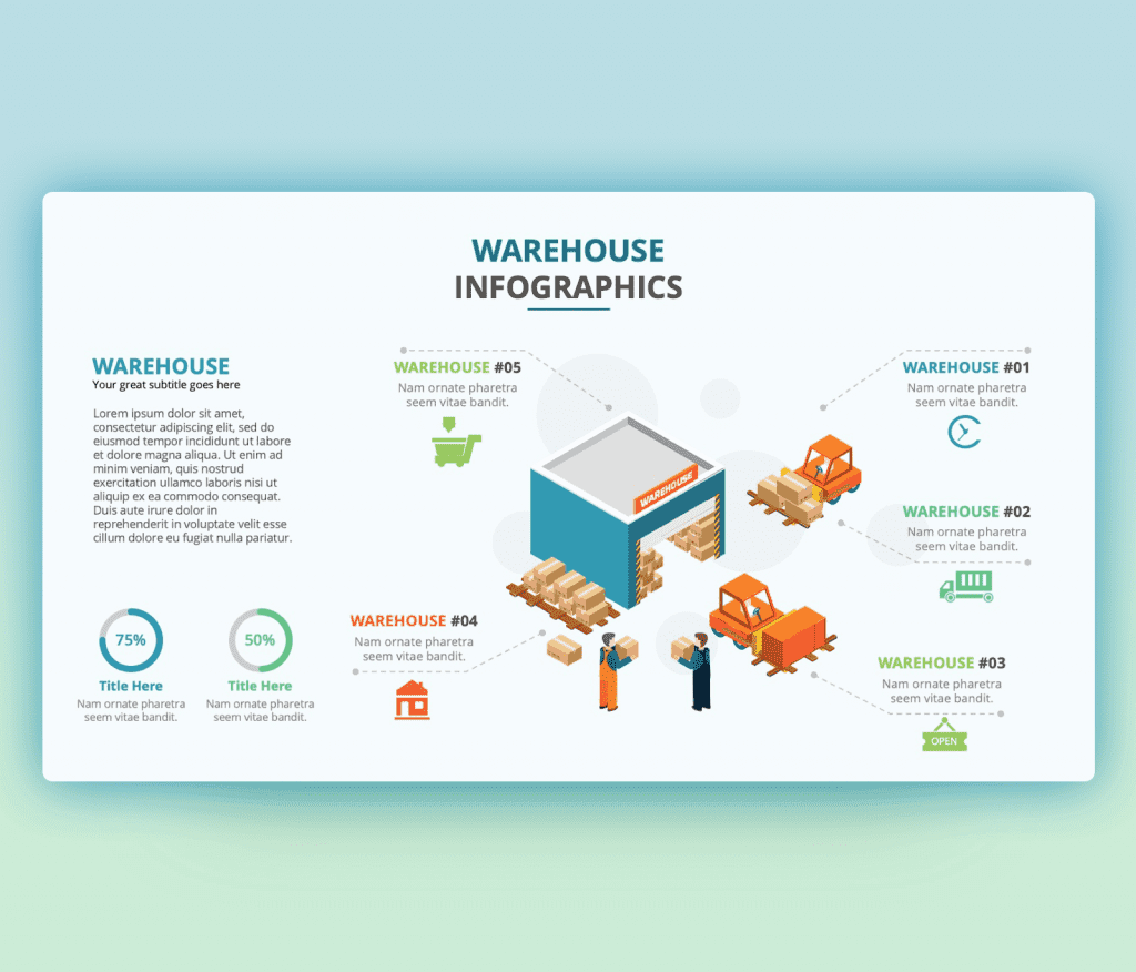 Warehouse Operations PPT - PowerPoint Infographic
