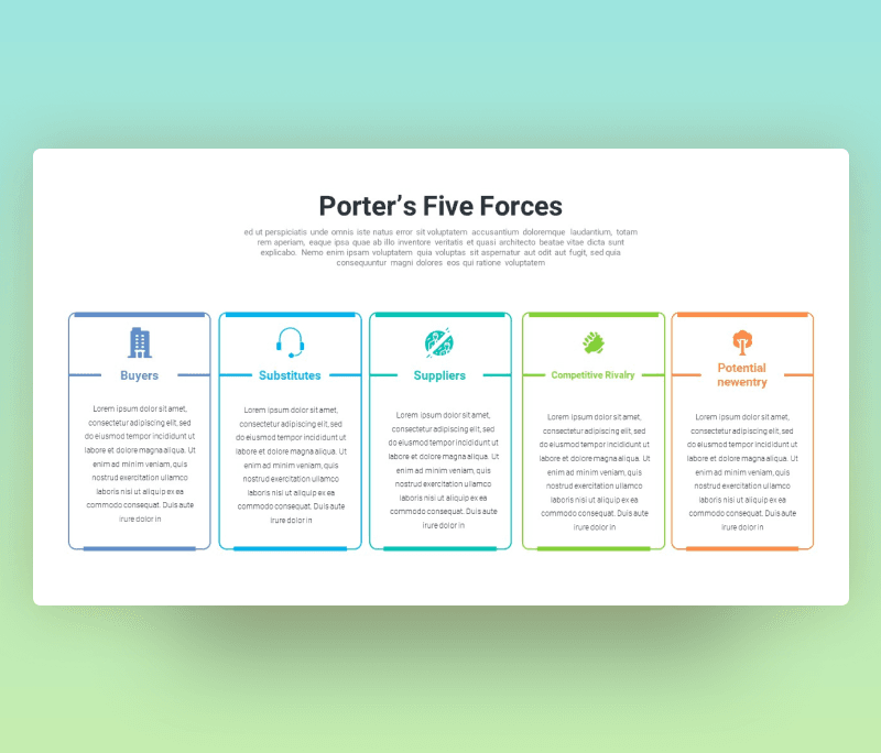 Porter's Five Forces Analysis PowerPoint Template