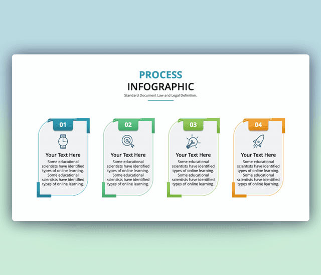 4 steps Process Infographic PPT Template