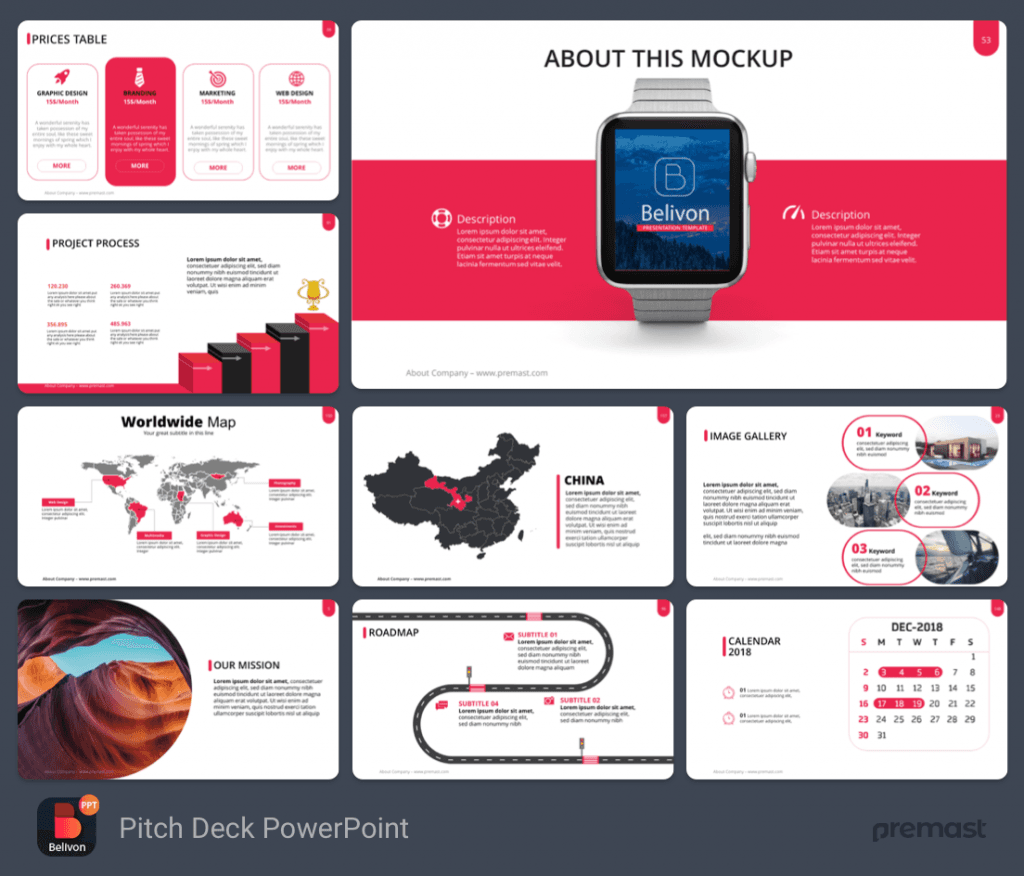 Belivon 2018 Pitch Deck PowerPoint Template