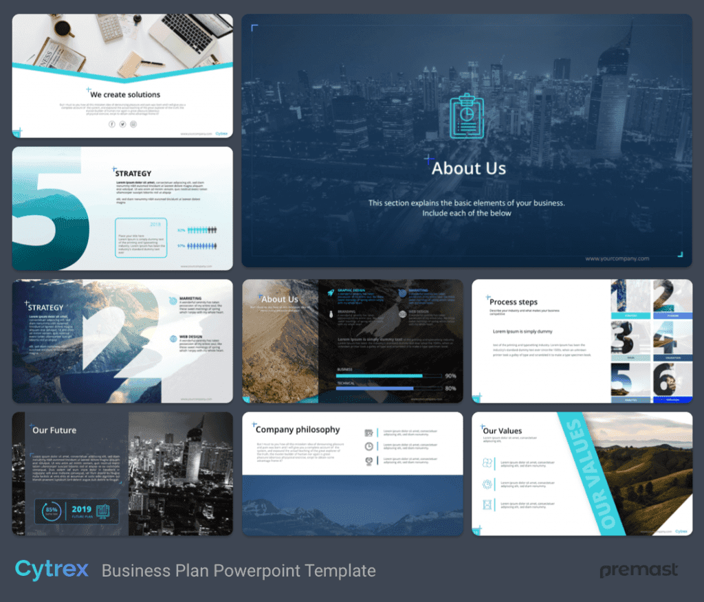 Cytrex - Business Plan PowerPoint Template