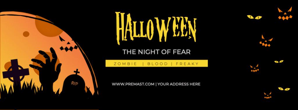 Halloween Facebook Cover free PowerPoint template