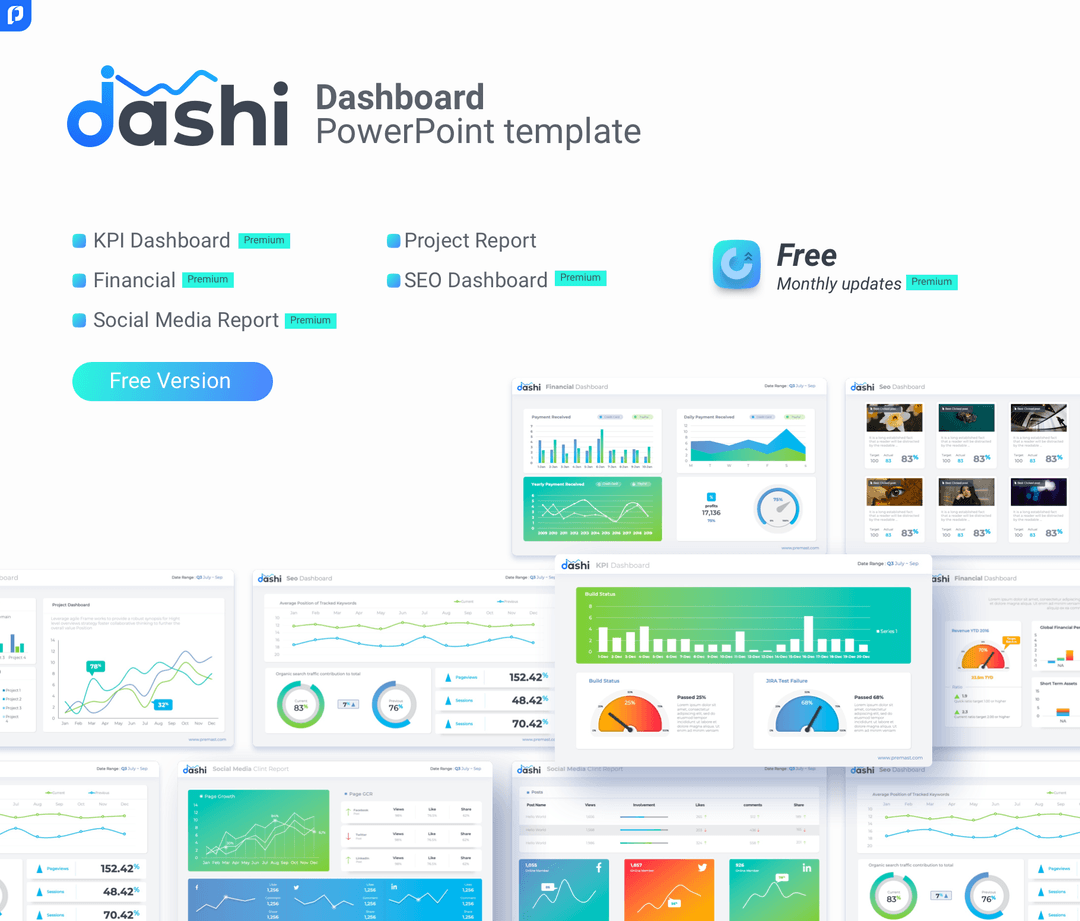 Free Dashboard PowerPoint Template