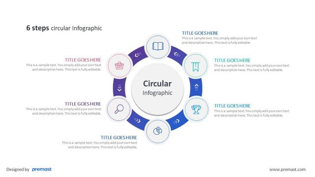 6 steps circular Infographic