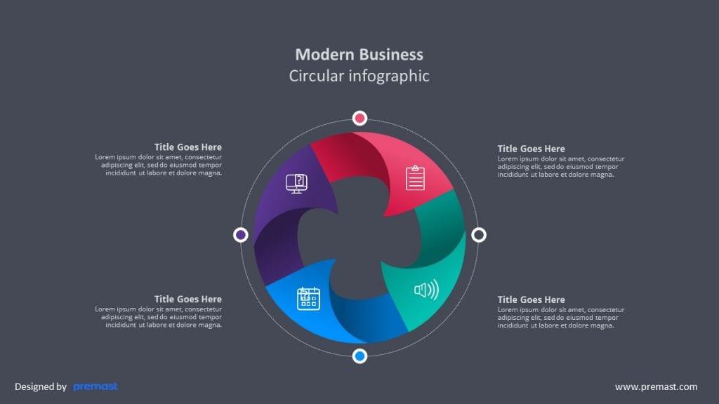 Modern Business Circular infographic