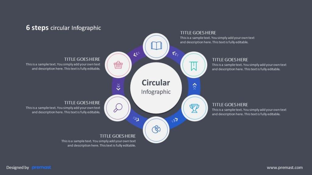 6 steps circular Infographic