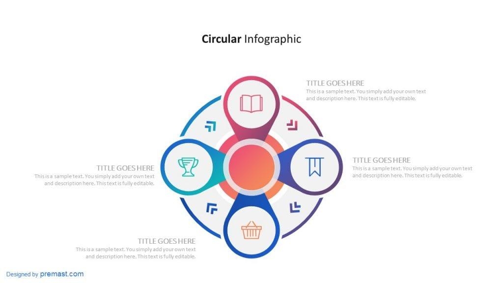 4 steps circular diagram