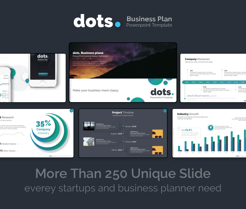 dots Business Plan PowerPoint Template