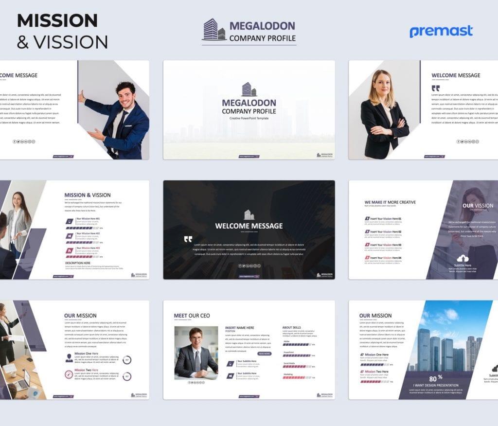 Megalodon Company Profile PowerPoint Presentation Template