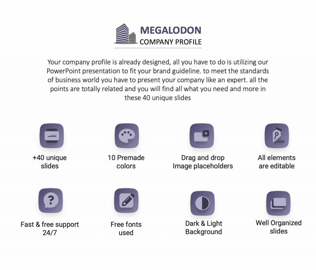 Megalodon Company Profile PowerPoint Presentation Template