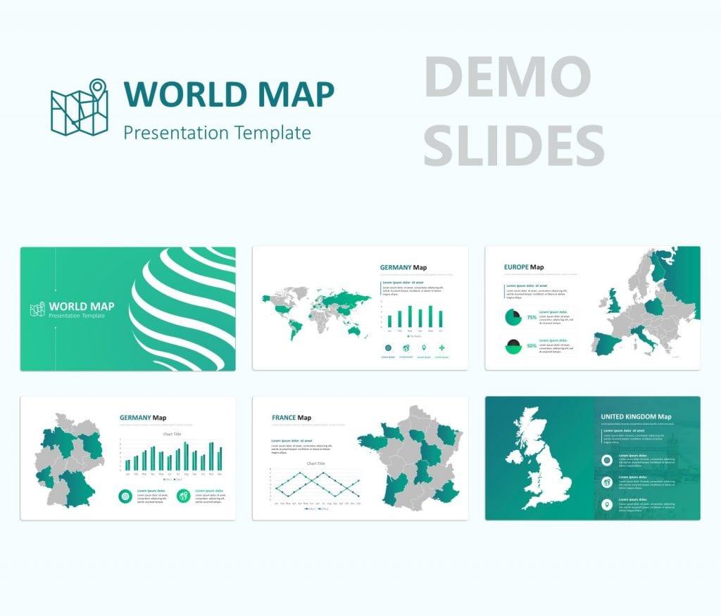 World Map PowerPoint Template | Editable Globe PPT