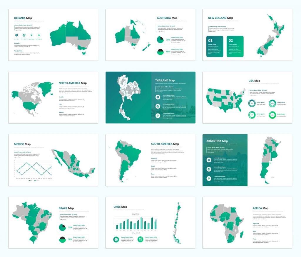 World Map PowerPoint Template | Editable Globe PPT