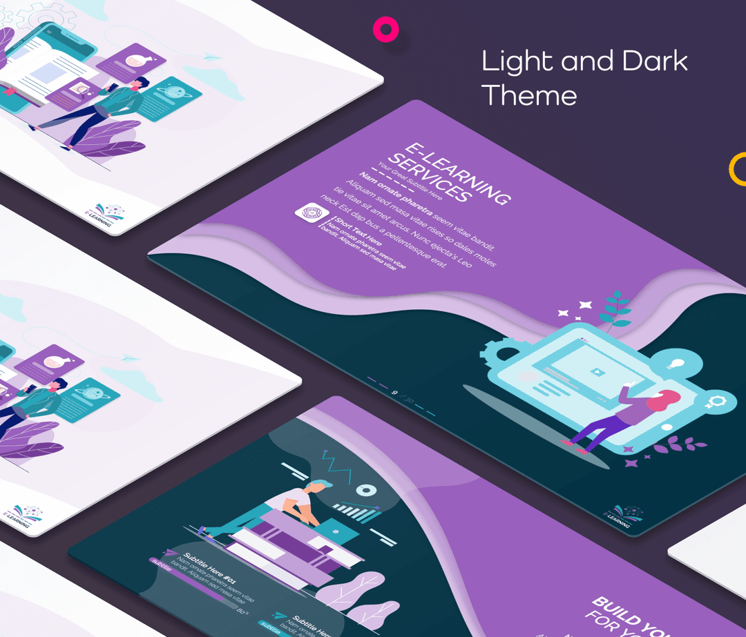 el-learning PowerPoint template