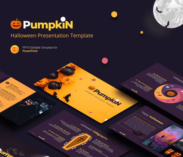 Pumpkin Free Halloween presentation template