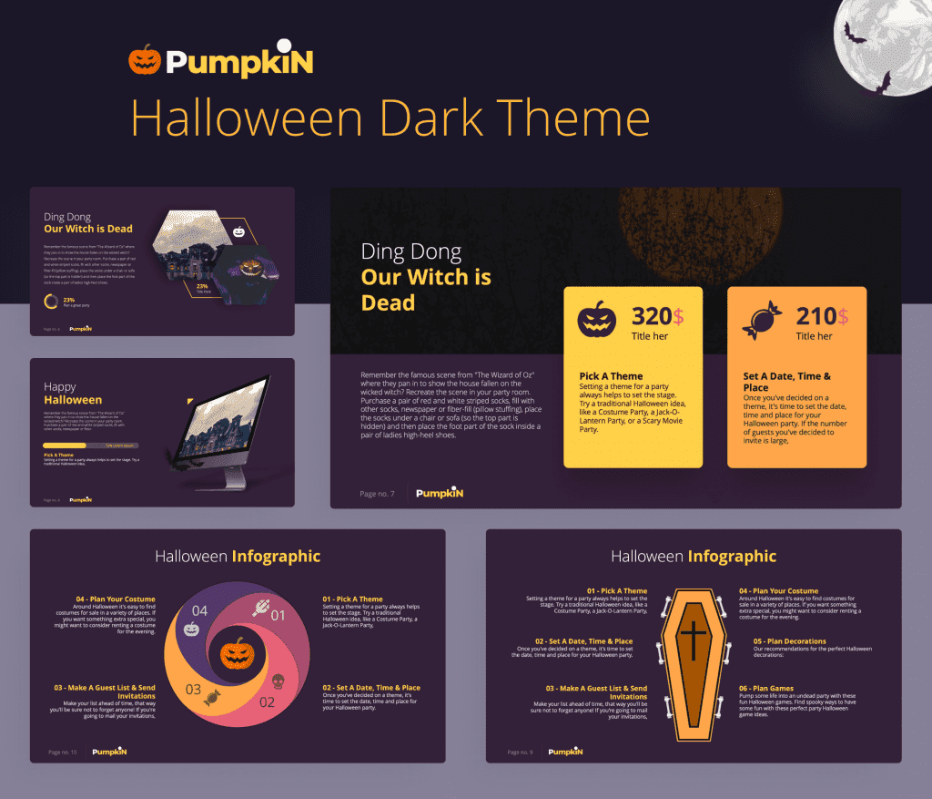 Pumpkin Free Halloween presentation template