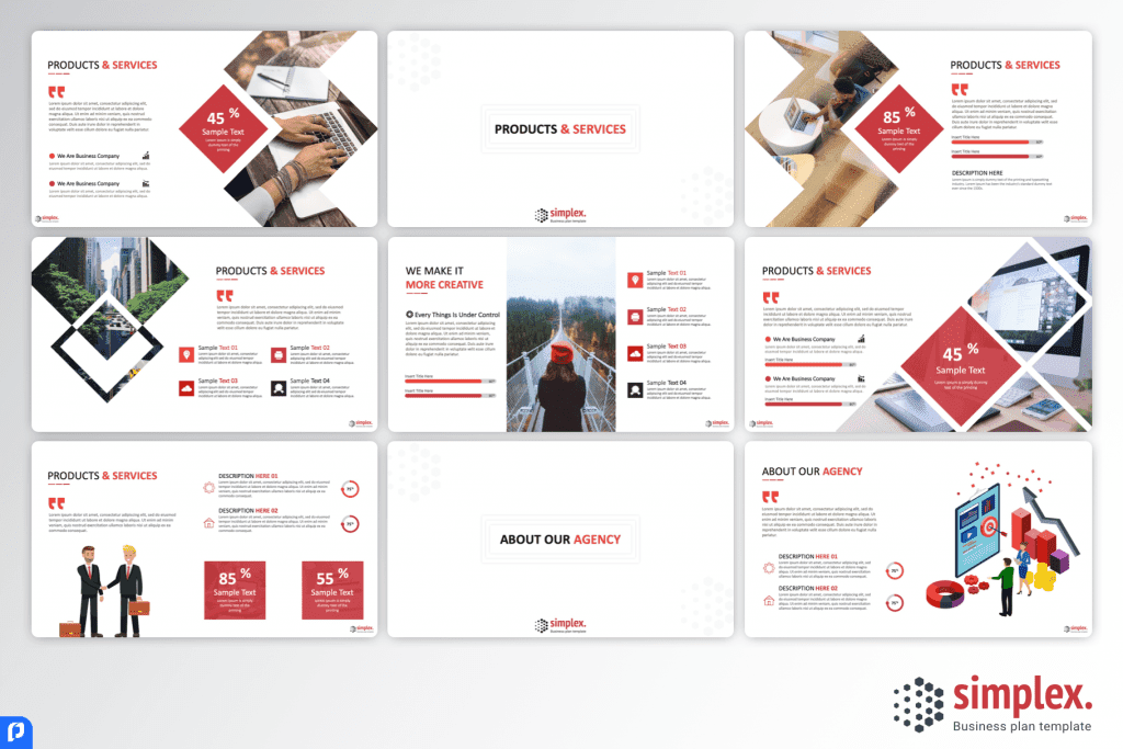 Simplex Business Plan PowerPoint Template