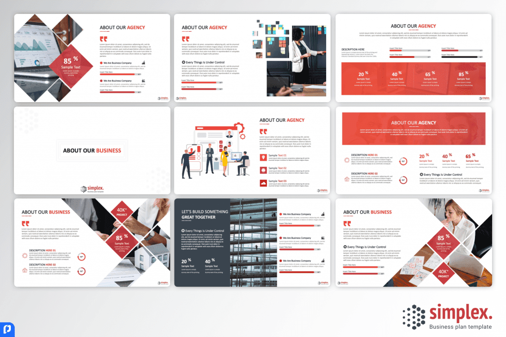 Simplex Business Plan PowerPoint Template