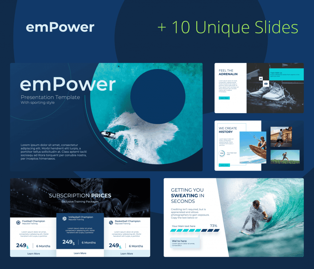 Empower Free Sports PowerPoint Presentation template ⚽