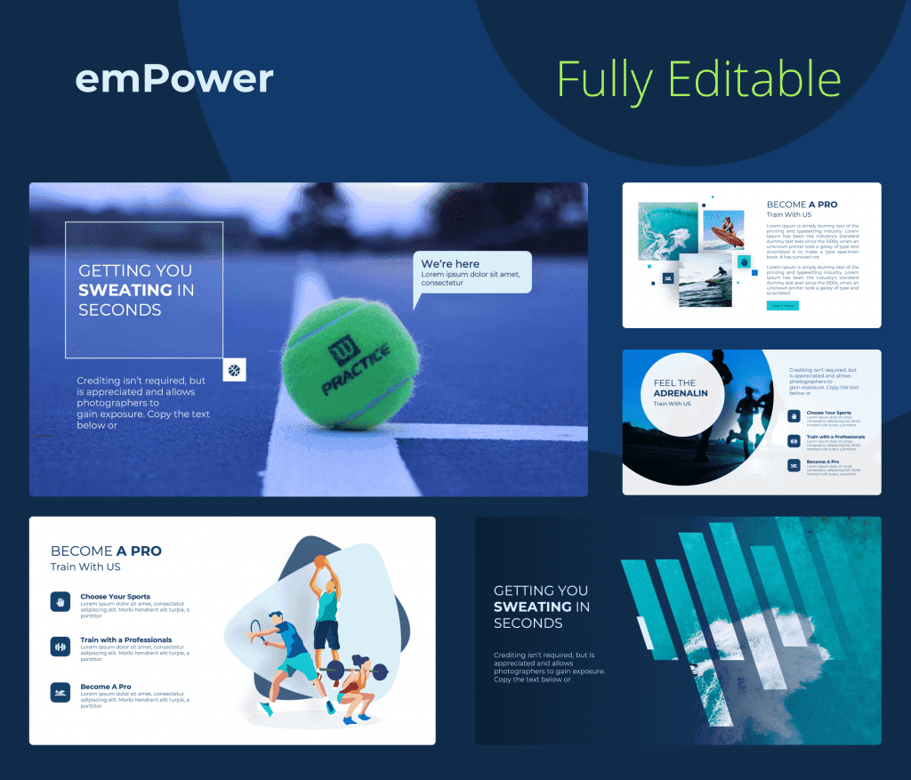 Empower Free Sports PowerPoint Presentation template ⚽