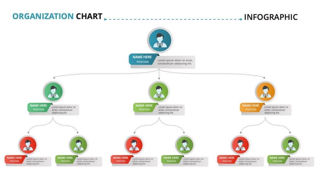 Team Organization Chart – PowerPoint Slide Template