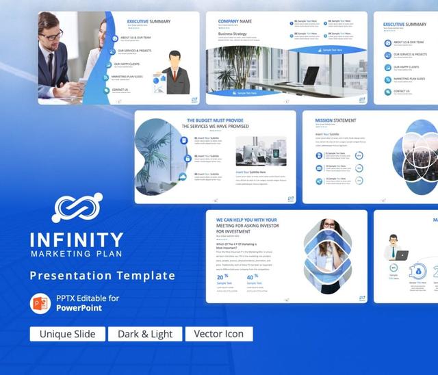 Infinity Marketing Plan PowerPoint Presentation Template