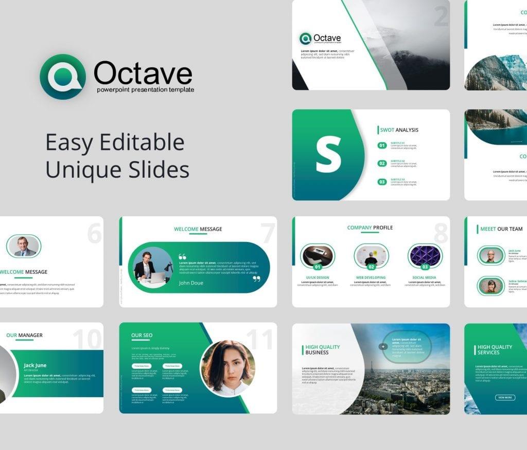 Octave – Business Plan PowerPoint Template