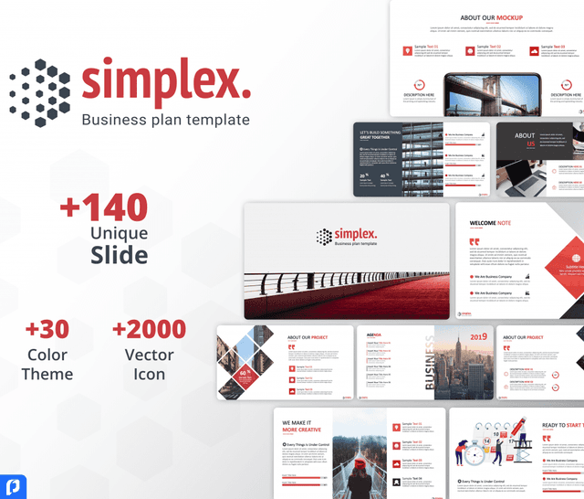 Simplex Business Plan PowerPoint Template