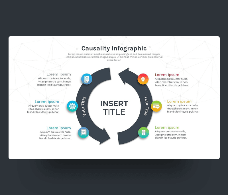 Causality Infographic PowerPoint slide Template