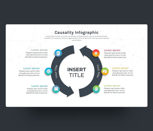 Causality Infographic PowerPoint slide Template
