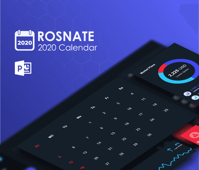 Rosnat – 2020 PowerPoint Calendar Template