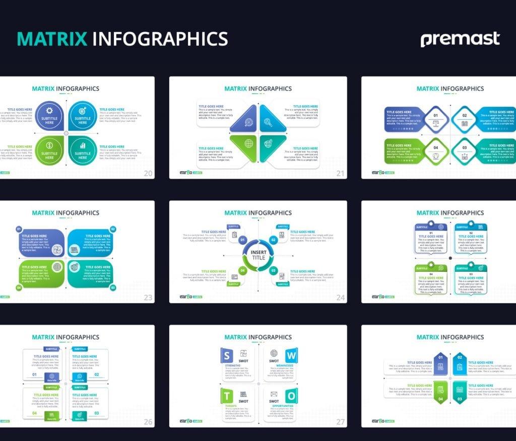 Eargo Matrix Infographics PowerPoint Template