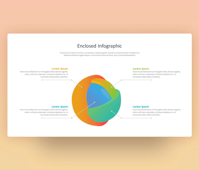 3D Enclosed Infographic Template- Free SmartArt PPT