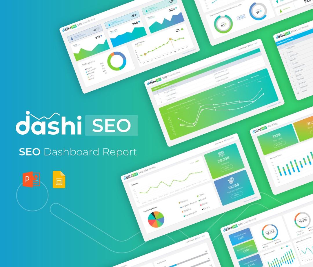 SEO Report - Dashboard PowerPoint Template
