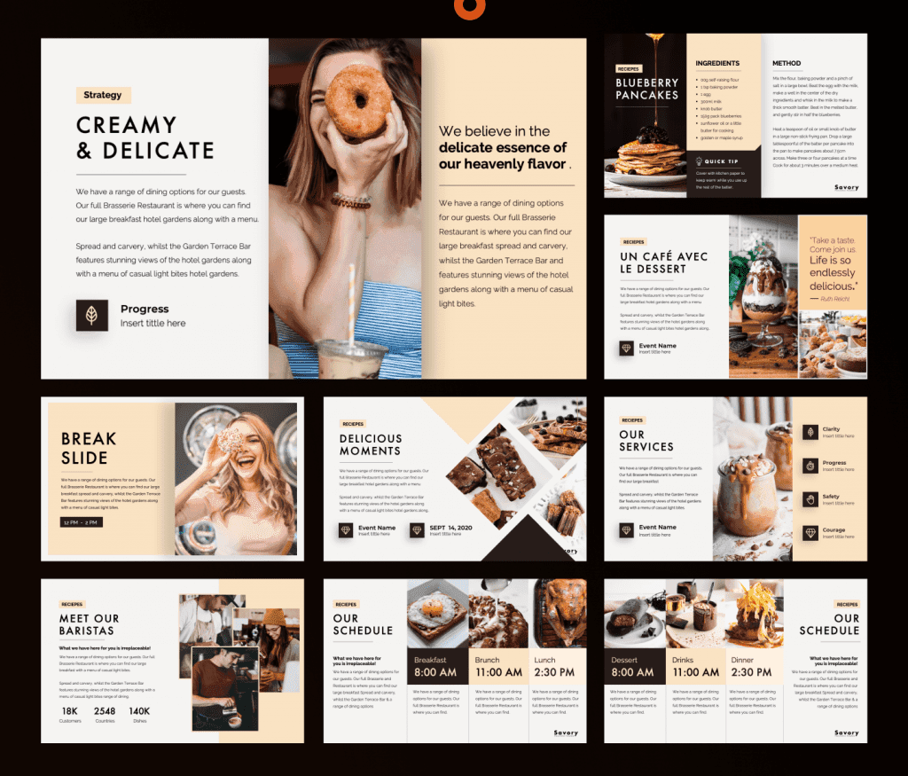 Savory – Modern Restaurant PowerPoint Presentation