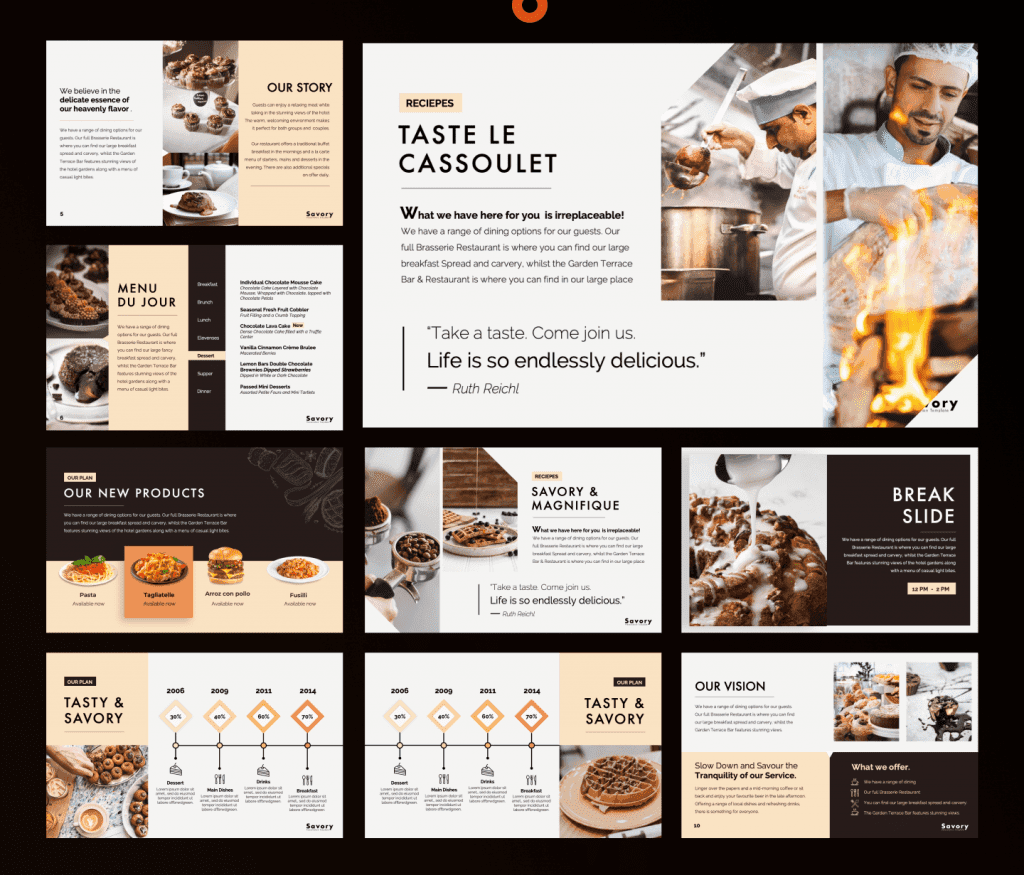 Savory – Modern Restaurant PowerPoint Presentation