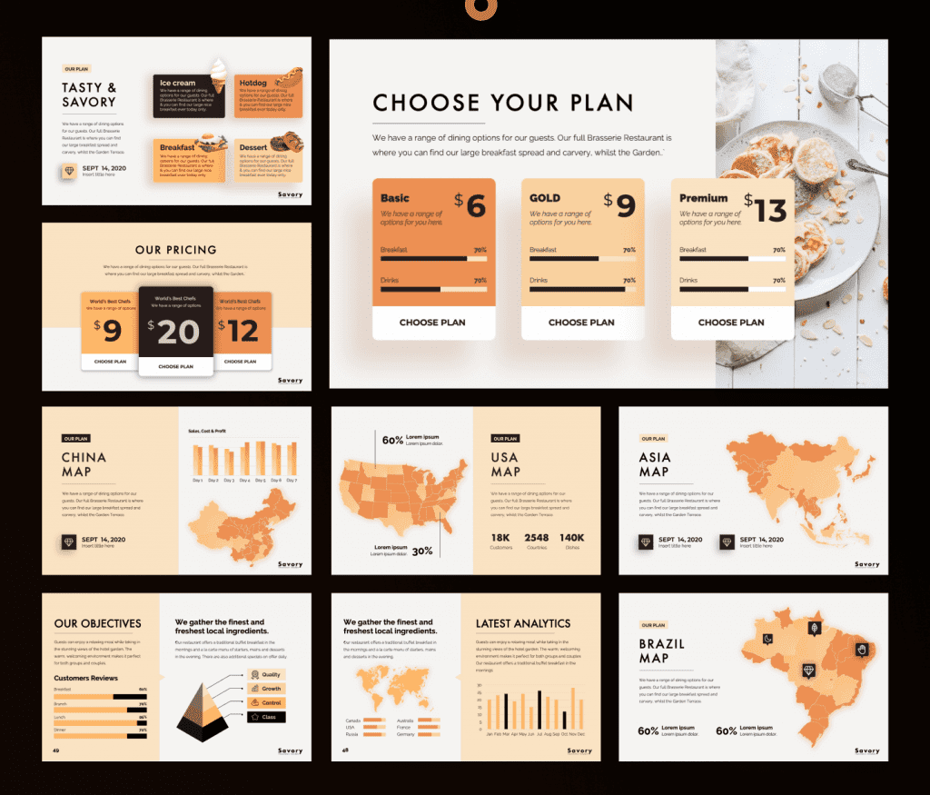 Savory – Modern Restaurant PowerPoint Presentation