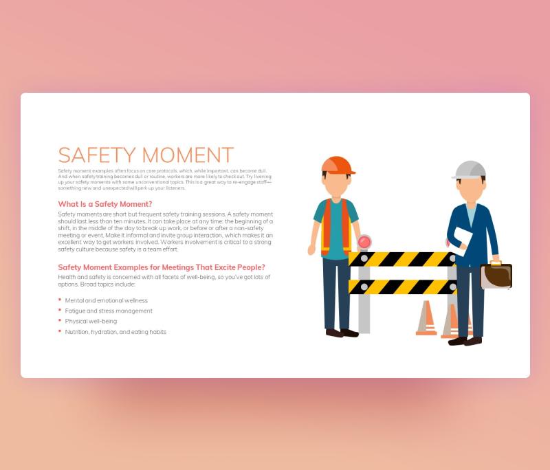 Premast Safety Moment in the Workplace PowerPoint Template