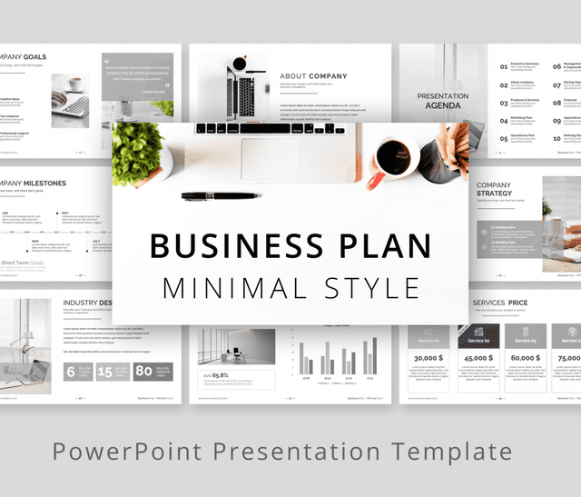 Minimal Style Business Plan PowerPoint Presentation