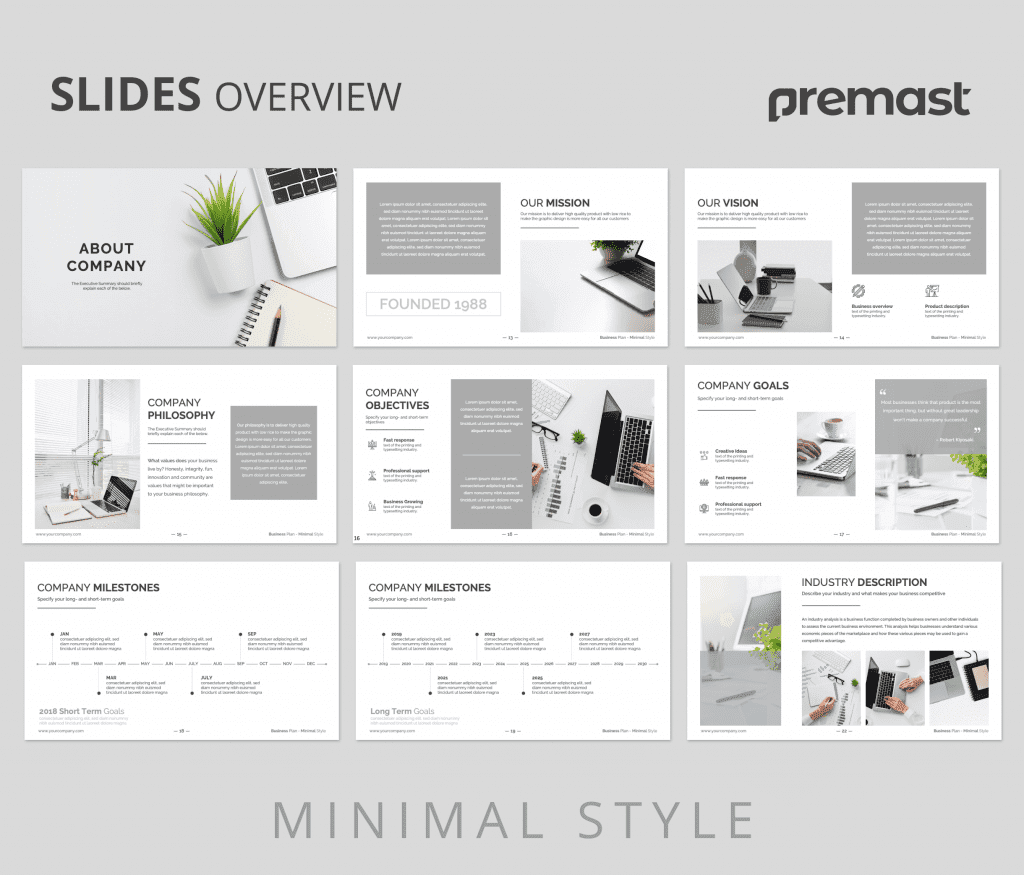 Minimal Style Business Plan PowerPoint Presentation