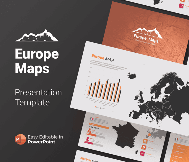 Europe Maps Presentation Template for PowerPoint