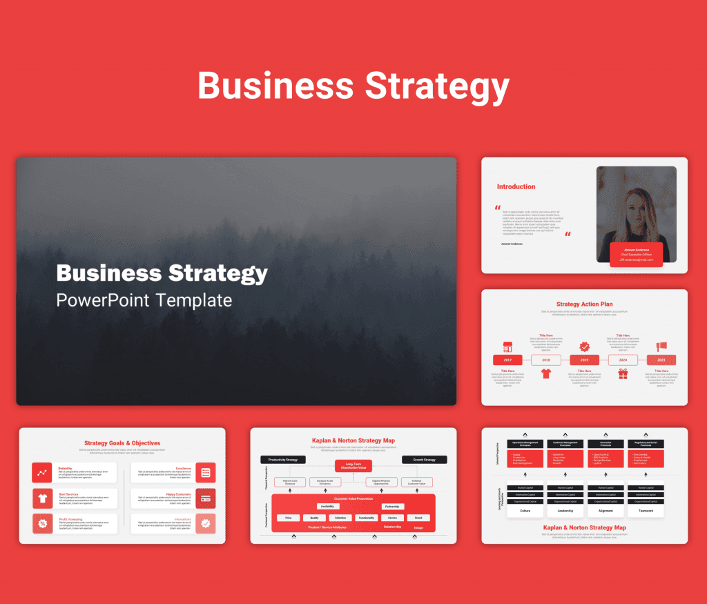 strategy map powerpoint template