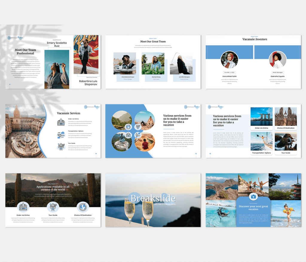 Vacansie – Travel Agency Presentation Template