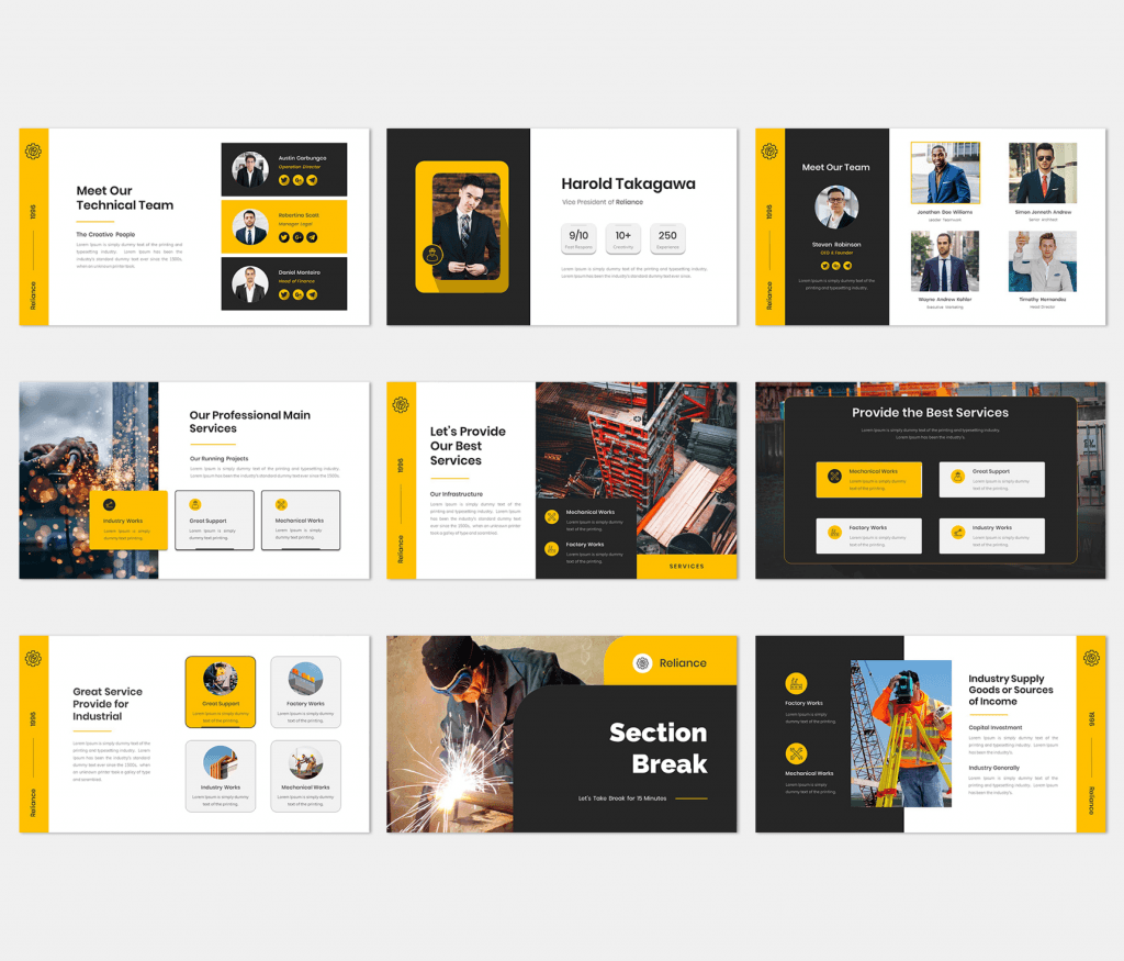 Reliance – Industrial & Factory  Presentation Template