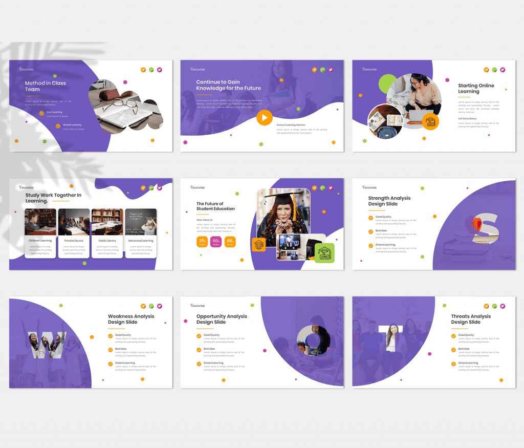 Educated – Education Course Presentation Template