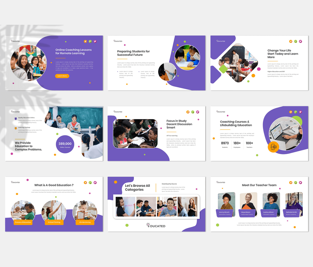 education course powerpoint template