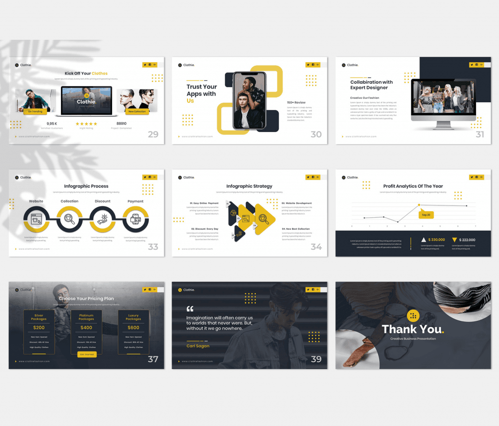 Clothie – Creative Business Presentation Template